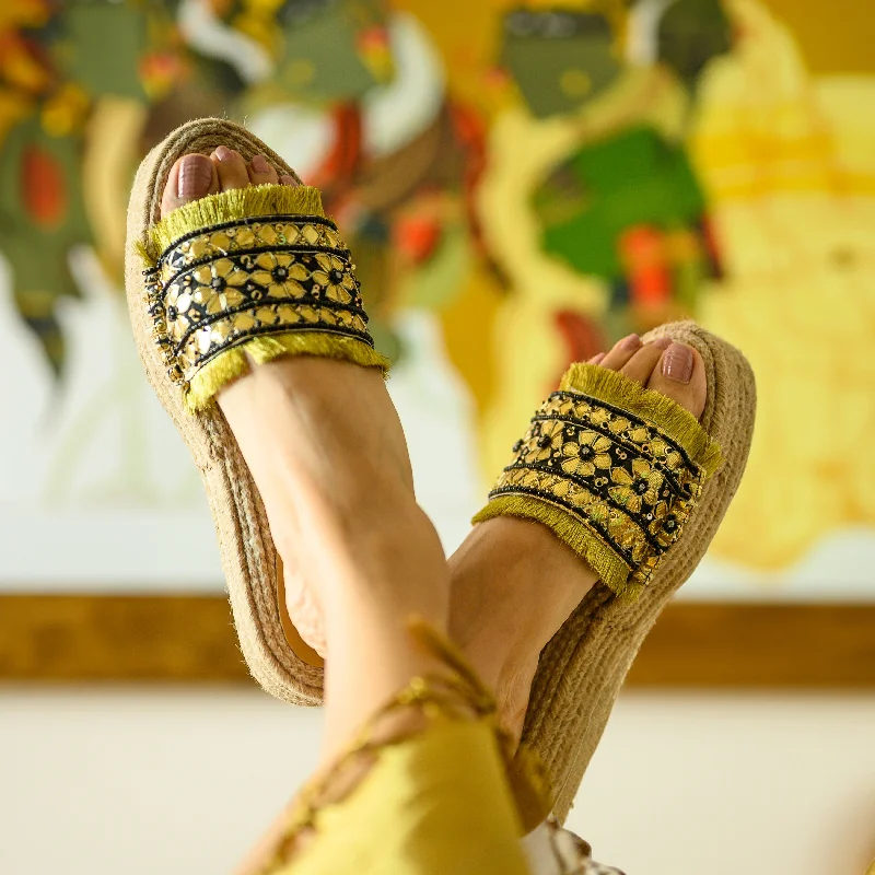 Elastic - Strap Women's Sandals with a Padded Toe in Teal for Easy On - and - OffGajra Black Espadrilles