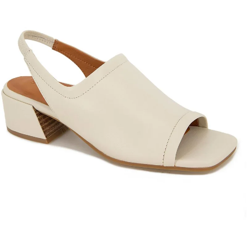 Adjustable Strap Women's Sandals with a Padded Heel in Pink for a Custom FitGentle Souls by Kenneth Cole Womens Penny Leather Peep-Toe Slingback Sandals