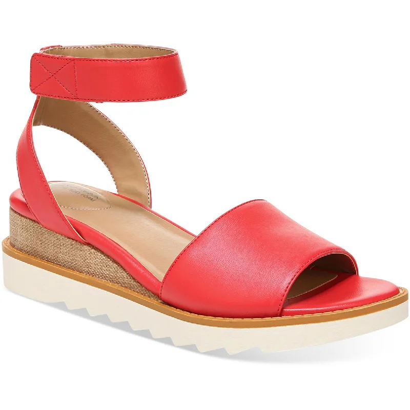 Sustainable Women's Recycled Material Sandals in Beige for Eco - Conscious ShoppersGiani Bernini Womens Constancia Faux Leather Peep-Toe Wedge Sandals