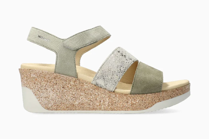 Women's Sandals with a Floral - Printed Upper in Pink for a Feminine Spring LookGianna - Light Khaki