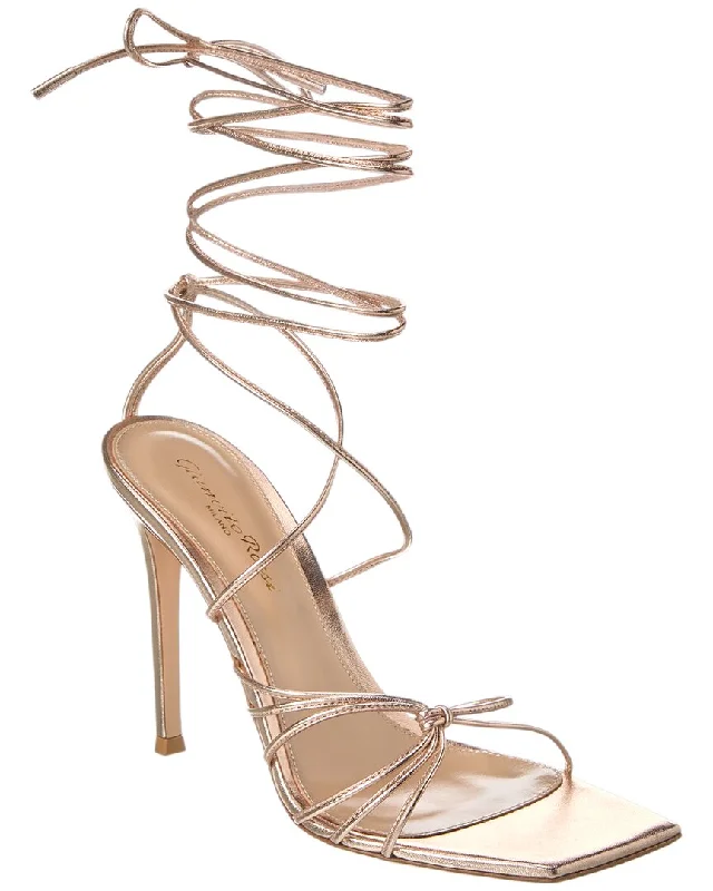 Women's Sandals with a Wedge Heel and a Tassel Detail in Orange for a Trendy LookGianvito Rossi Sylvie 105 Leather Sandal