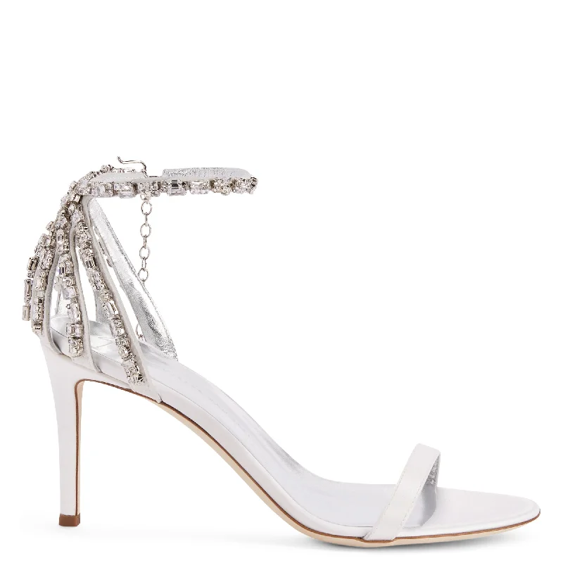 Women's Sandals with a Wedge Heel and a Tassel Detail in Orange for a Trendy LookGiuseppe Zanotti Adele Crystal