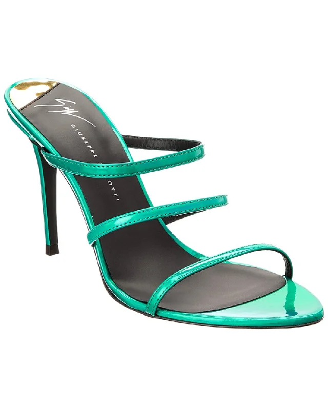 Orthopedic Women's Sandals with Arch Support in Gray for Foot HealthGiuseppe Zanotti Alimha 90 Vinyl Sandal