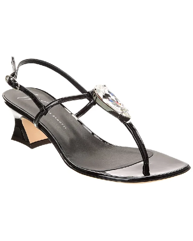 Orthopedic Women's Sandals with Arch Support in Gray for Foot HealthGiuseppe Zanotti Anthonia 45 Vinyl Sandal