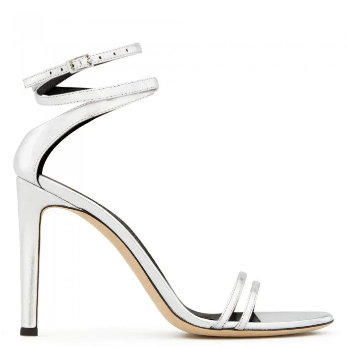 Women's Sandals with a Glitter - Coated Strap in Gold for a Sparkly Summer OutfitGiuseppe Zanotti Catia