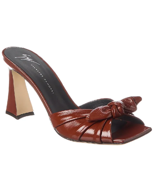 Plus Size Women's Wide - Width Platform Sandals in Black for Added Comfort and HeightGiuseppe Zanotti Gabriiela 85 Leather Sandal