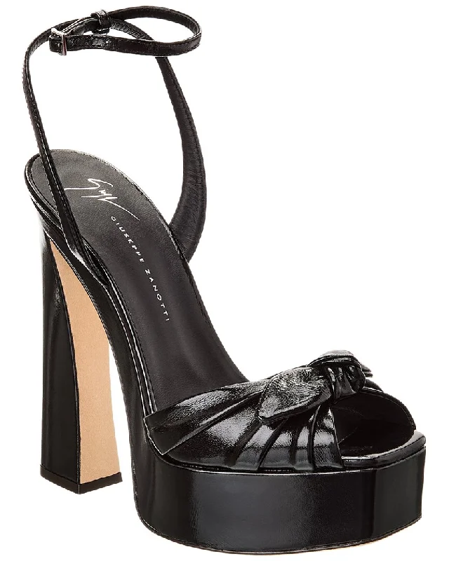 Women's Sandals with a Floral - Printed Upper in Pink for a Feminine Spring LookGiuseppe Zanotti Gabriiela Wedge 145 Leather Platform Sandal
