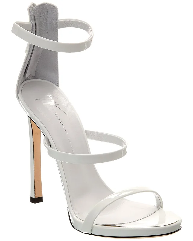 Waterproof Women's Rubber Beach Sandals with Arch Support in Blue for Water ActivitiesGiuseppe Zanotti Harmony 120 Leather Sandal