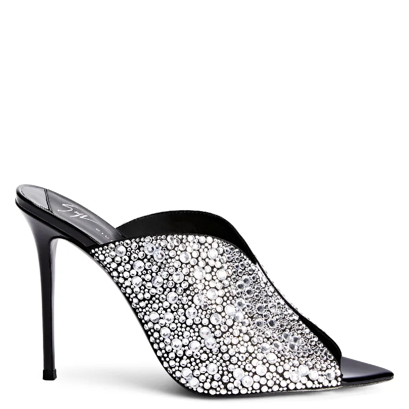 Women's Ankle - Strap Sandals with a Block Heel in Red for a Sophisticated StyleGiuseppe Zanotti Intriigo Sparkle