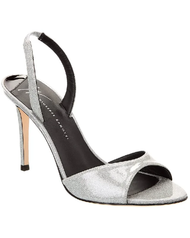 Plus Size Women's Wide - Width Platform Sandals in Black for Added Comfort and HeightGiuseppe Zanotti Lilibeth 90 Vinyl Slingback Sandal