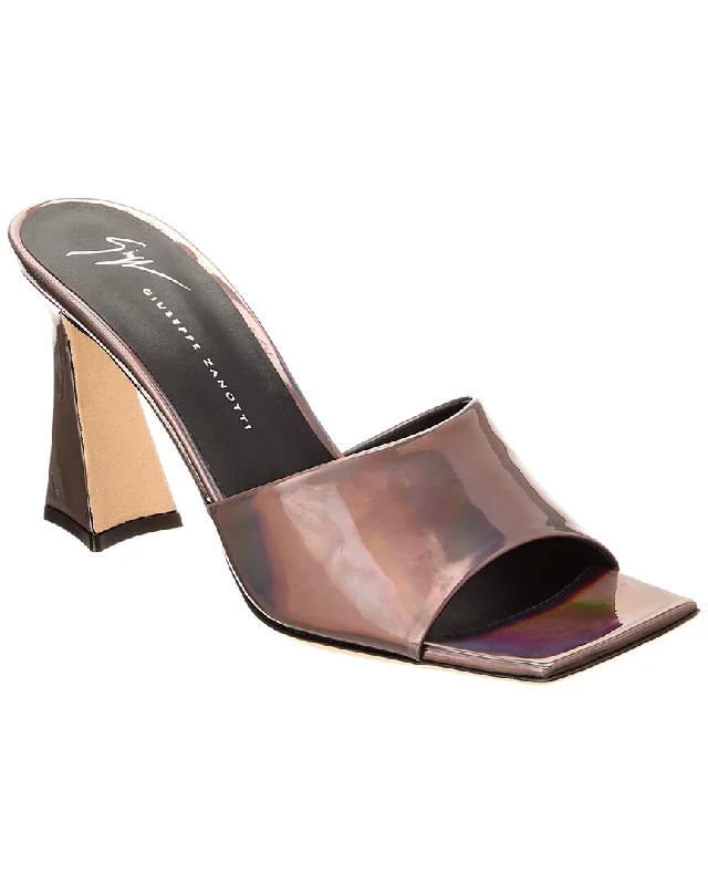 Child - Friendly Women's Sandals with a Secure Buckle in Purple for Moms on the GoGiuseppe Zanotti Solhene 85 Leather Sandal