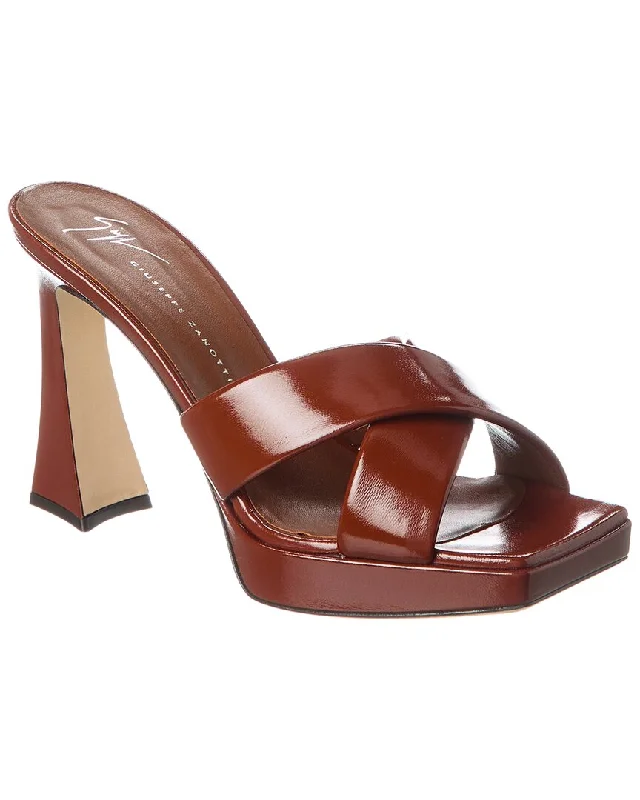 Lightweight Women's Mesh - Paneled Sandals in Yellow for BreathabilityGiuseppe Zanotti Stacee 85 Leather Platform Sandal