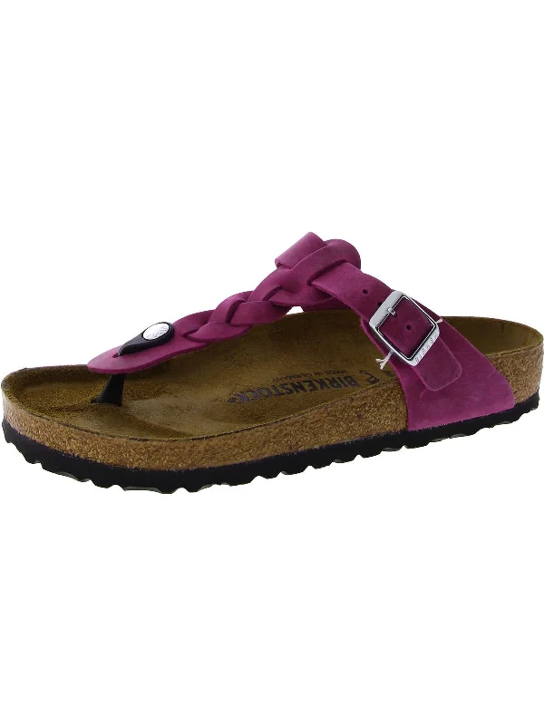 Anti - Slip Women's Sandals with a Grooved Sole in Green for Outdoor AdventuresGizeh Braided Womens Woven Flip-Flop Thong Sandals