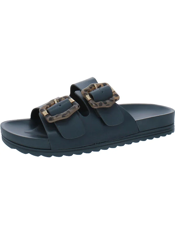Women's Sandals with a Floral - Printed Upper in Pink for a Feminine Spring LookGrand Cayman Womens Faux Leather Adjustable Slide Sandals