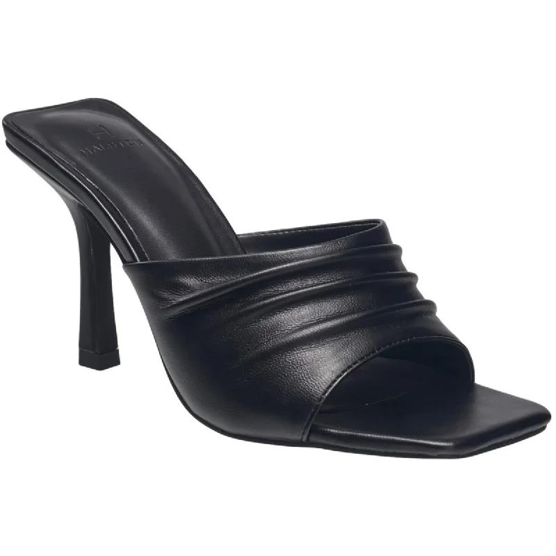 Elastic - Strap Women's Sandals with a Padded Toe in Teal for Easy On - and - OffH Halston Womens Vegan Leather Dressy Heels