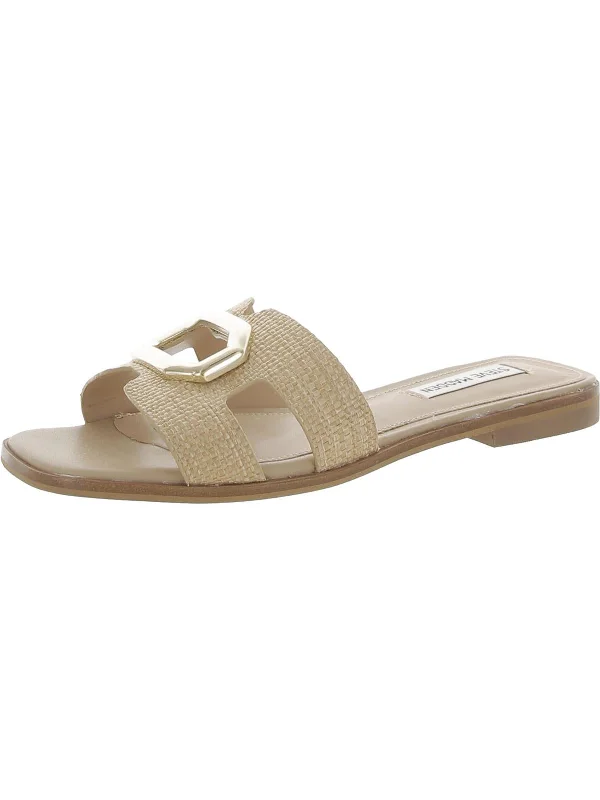 Lightweight Women's Mesh - Paneled Sandals in Yellow for BreathabilityHarlene  Womens Leather Slip On Slide Sandals