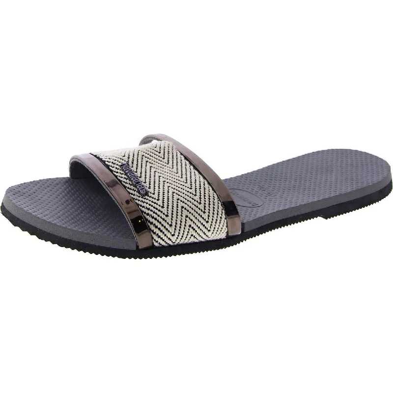 Lightweight Women's Mesh - Paneled Sandals in Yellow for BreathabilityHavaianas Womens Slip On Open Toe Slide Sandals