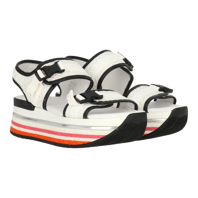 Adjustable Strap Women's Sandals with a Padded Heel in Pink for a Custom FitHogan Womens Black/White Sandal