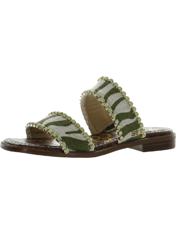 fern/natural zebra linen