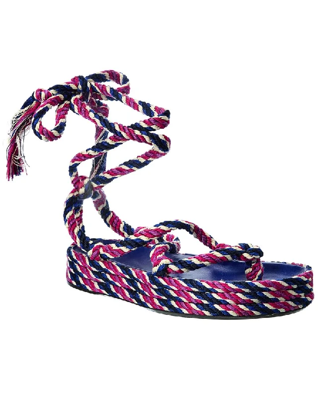 Adjustable Strap Women's Sandals with a Padded Heel in Pink for a Custom FitIsabel Marant Erol Rope Sandal