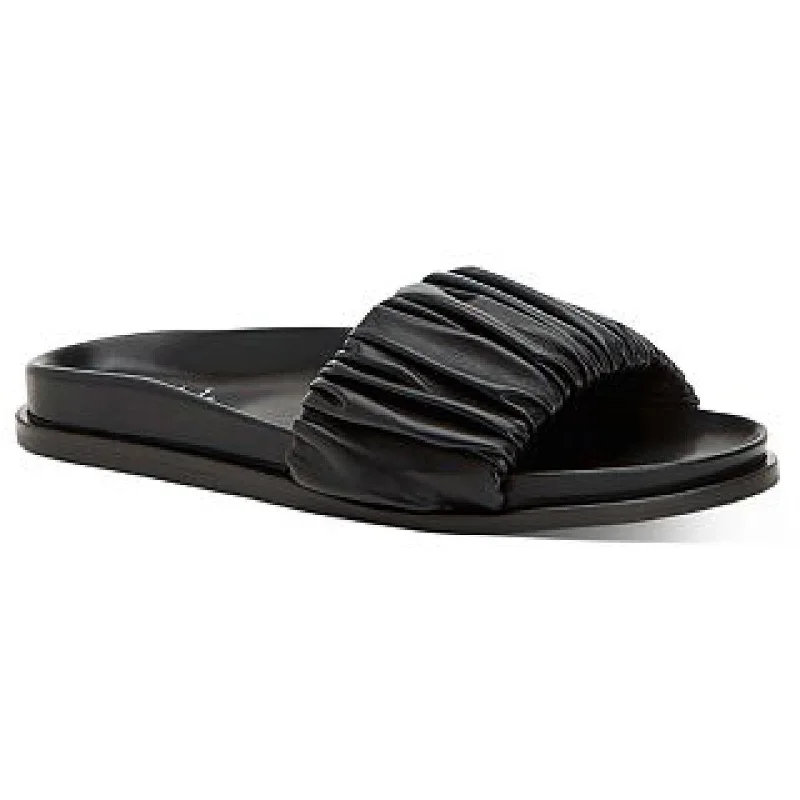 Child - Friendly Women's Sandals with a Secure Buckle in Purple for Moms on the GoIva Womens Leather Footbed Slide Sandals