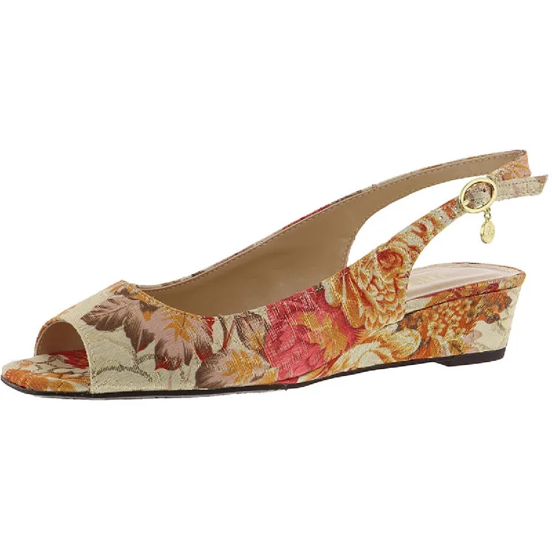 Sustainable Women's Recycled Material Sandals in Beige for Eco - Conscious ShoppersJ. Renee Womens Alivia Heels Slip On Dress Sandals
