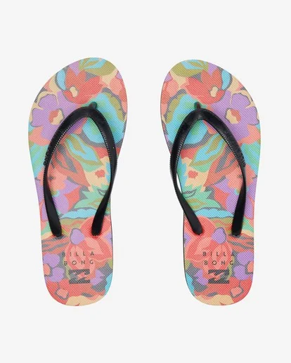 Adjustable Strap Women's Sandals with a Padded Heel in Pink for a Custom FitBillabong Sandals Woman's Printed Rubber Flip Flop