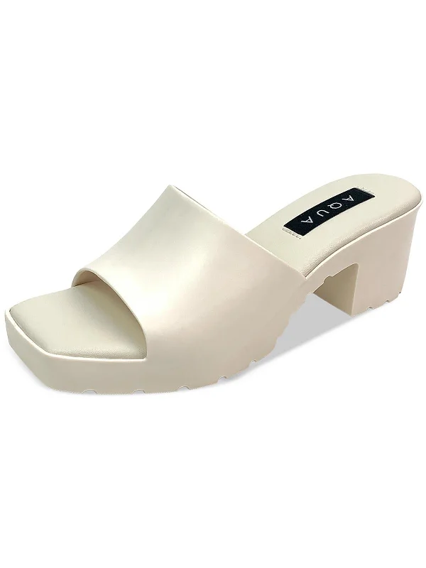 Women's Ankle - Strap Sandals with a Block Heel in Red for a Sophisticated StyleJelly Womens Block Heel Slip-on Heels