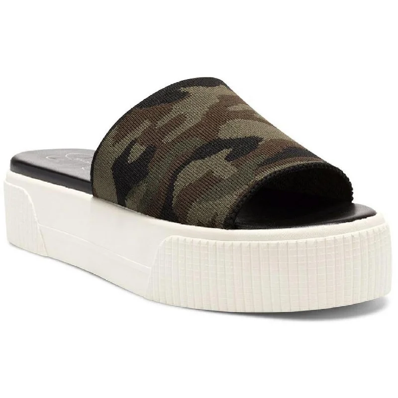 Lightweight Women's Mesh - Paneled Sandals in Yellow for BreathabilityJessica Simpson Womens Ezira Knit Animal Print Slide Sandals