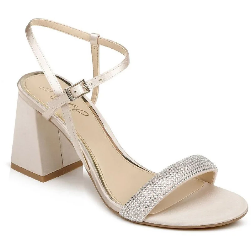 Women's Sandals with a Wedge Heel and a Tassel Detail in Orange for a Trendy LookJewel Badgley Mischka Womens Earlene Rhinestone Ankle Strap Dress Sandals