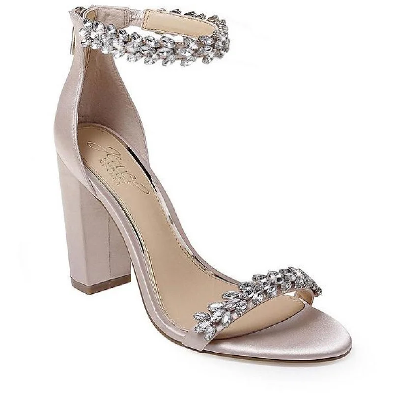 Sustainable Women's Recycled Material Sandals in Beige for Eco - Conscious ShoppersJewel Badgley Mischka Womens Mayra Satin Heels