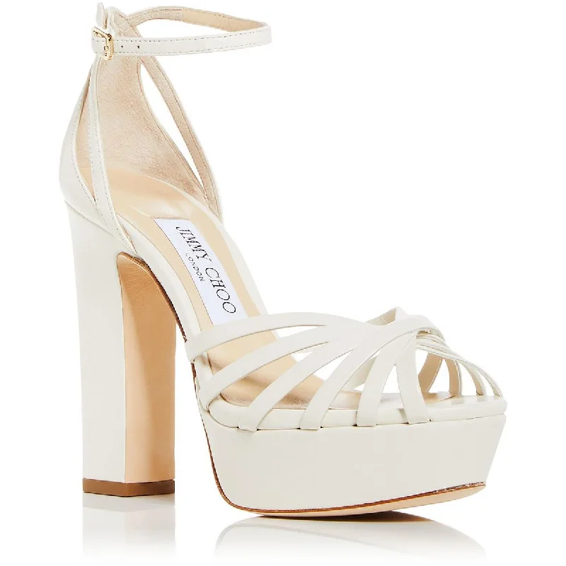 Women's Cork - Soled Espadrille Sandals with a Rope - Trimmed Upper in Navy for a Summer VibeJimmy Choo Womens Isra  Leather Dressy Heels