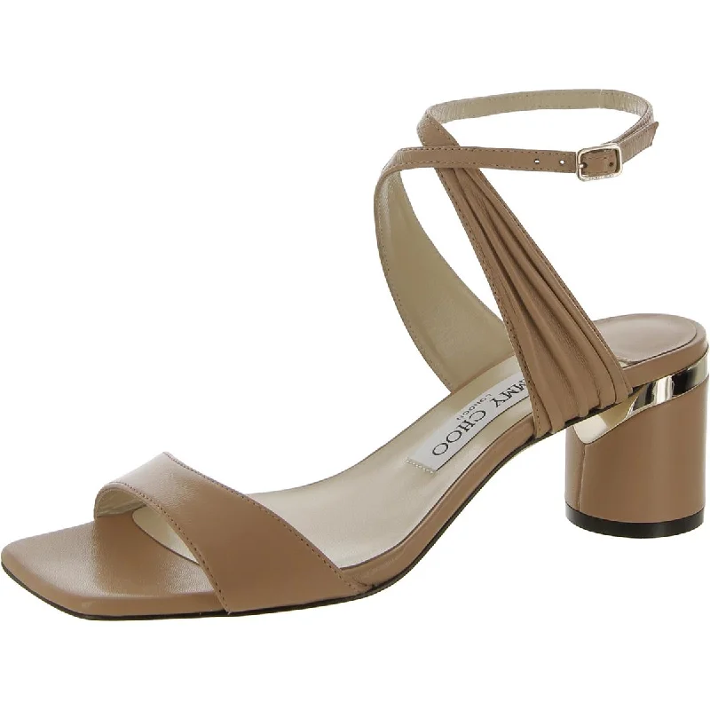 Women's Rhinestone - Embellished Open - Toe Sandals in Silver for a Glamorous Party LookJimmy Choo Womens Jago Ankle Strap Open Toe Heels