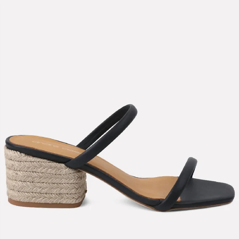 Shock - Absorbing Women's Sandals with a Soft Insole in Black for Active LifestylesJoie Espadrille Heel In Black