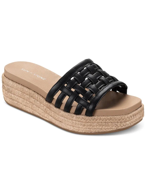 Elastic - Strap Women's Sandals with a Padded Toe in Teal for Easy On - and - OffJORDANAA Womens Square toe Manmade Espadrilles