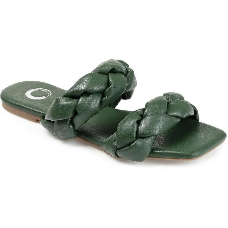 Adjustable Strap Women's Sandals with a Padded Heel in Pink for a Custom FitJournee Collection Womens Arietta  Slip On Open Toe Slide Sandals