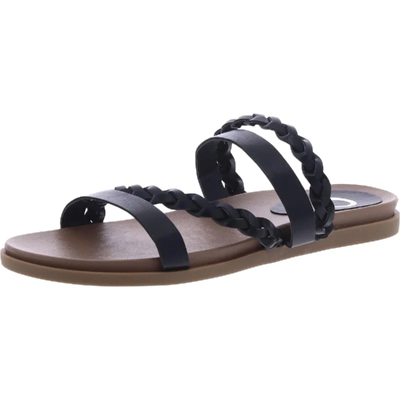 Women's Thong Sandals with a Beaded Design in Multicolor for a Beachy AestheticJournee Collection Womens Faux Leather Braided Slide Sandals