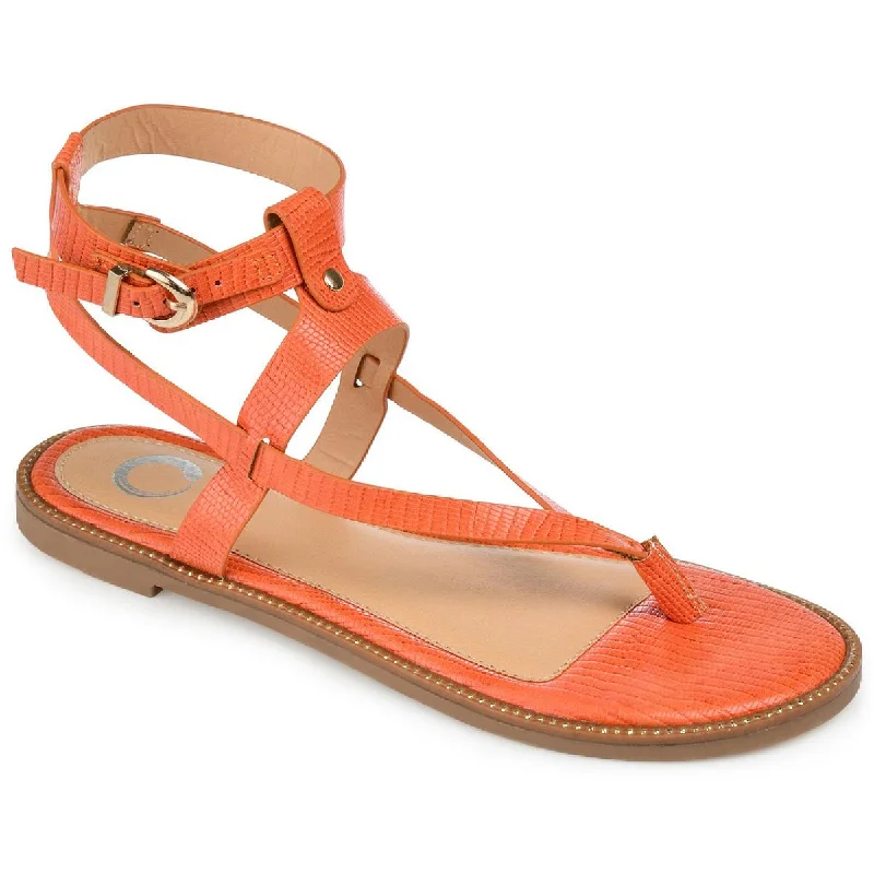 Shock - Absorbing Women's Sandals with a Soft Insole in Black for Active LifestylesJournee Collection Womens Tangie Faux Leather Buckle Slingback Sandals