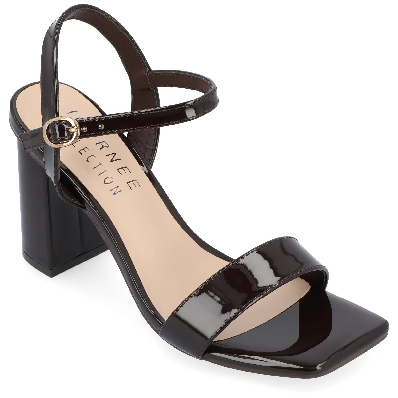 Child - Friendly Women's Sandals with a Secure Buckle in Purple for Moms on the GoJournee Collection Women's Tru Comfort Foam Tivona Wide Width Sandals
