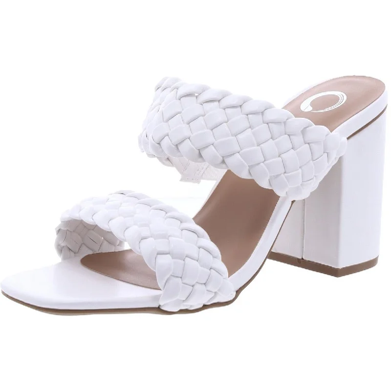 Shock - Absorbing Women's Sandals with a Soft Insole in Black for Active LifestylesJournee Collection Womens Woven Slip-On Block Heel