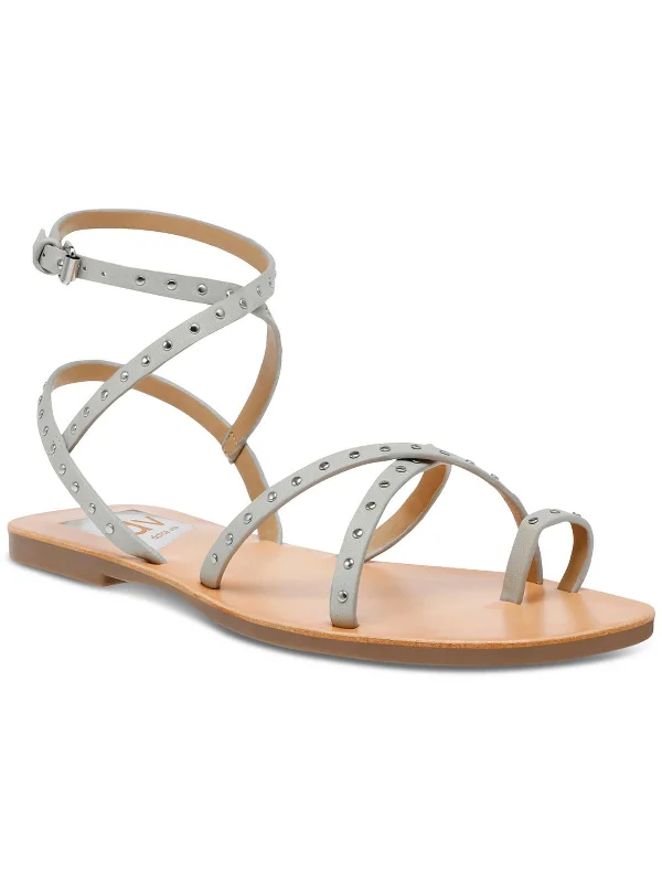 Sustainable Women's Recycled Material Sandals in Beige for Eco - Conscious ShoppersJunie Womens Studded Open-toe Flatform Sandals