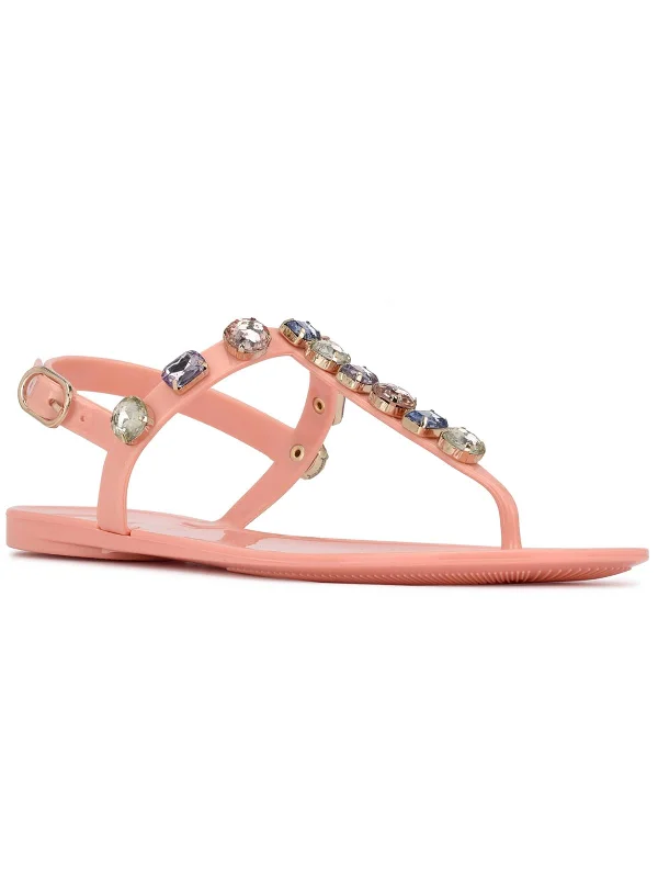 Anti - Slip Women's Sandals with a Grooved Sole in Green for Outdoor AdventuresJuniper Womens Slingback Thong Jelly Sandals