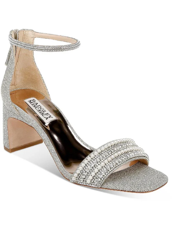 Plus Size Women's Wide - Width Platform Sandals in Black for Added Comfort and HeightKameryn  Womens Block Heel Dressy Heels