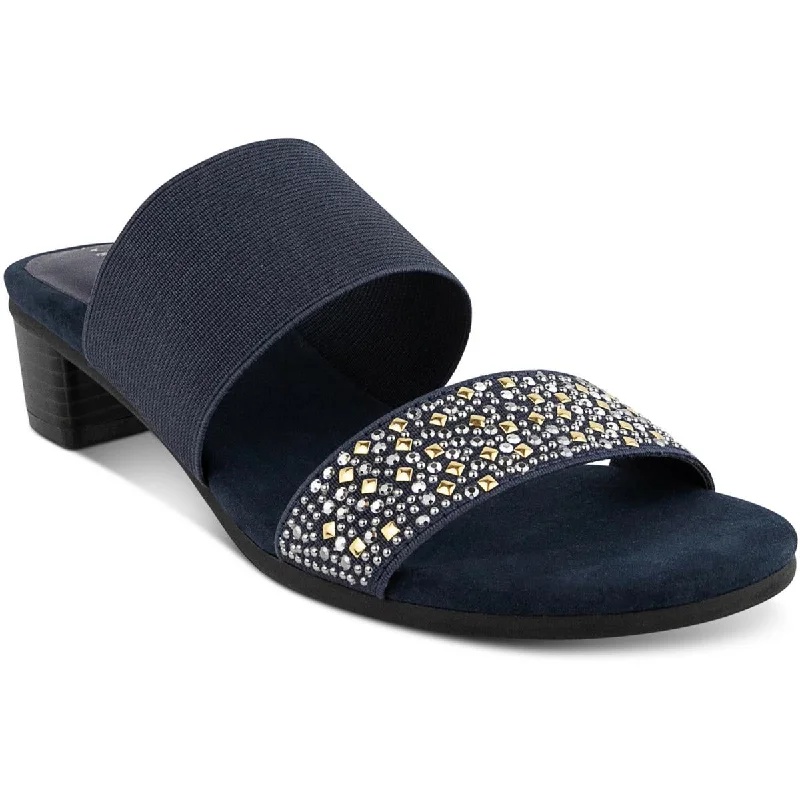 Lightweight Women's Mesh - Paneled Sandals in Yellow for BreathabilityKaren Scott Womens Edethh Embellished Slip On Slide Sandals