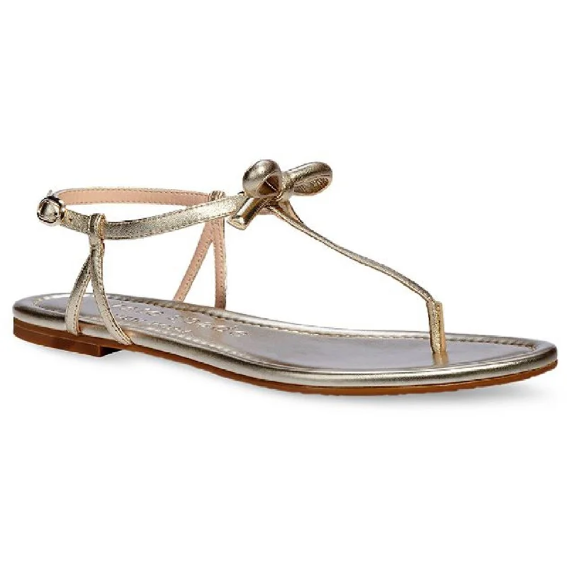 Elastic - Strap Women's Sandals with a Padded Toe in Teal for Easy On - and - OffKate Spade New York Womens Piazza Leather Metallic Thong Sandals