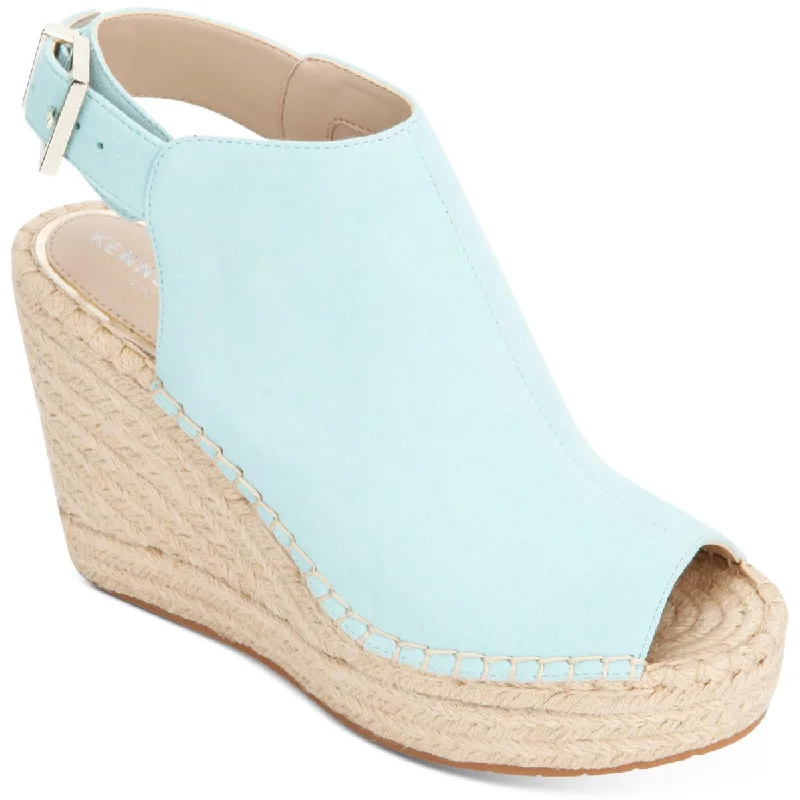 Orthopedic Women's Sandals with Arch Support in Gray for Foot HealthKenneth Cole New York Womens Olivia Suede Peep Toe Wedge Sandals