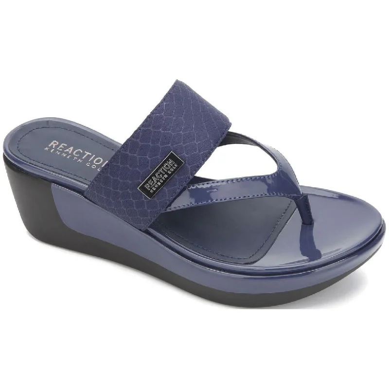 Women's Sandals with a Floral - Printed Upper in Pink for a Feminine Spring LookKenneth Cole Reaction Womens Pepea Cross Patent Platform Wedge Sandals