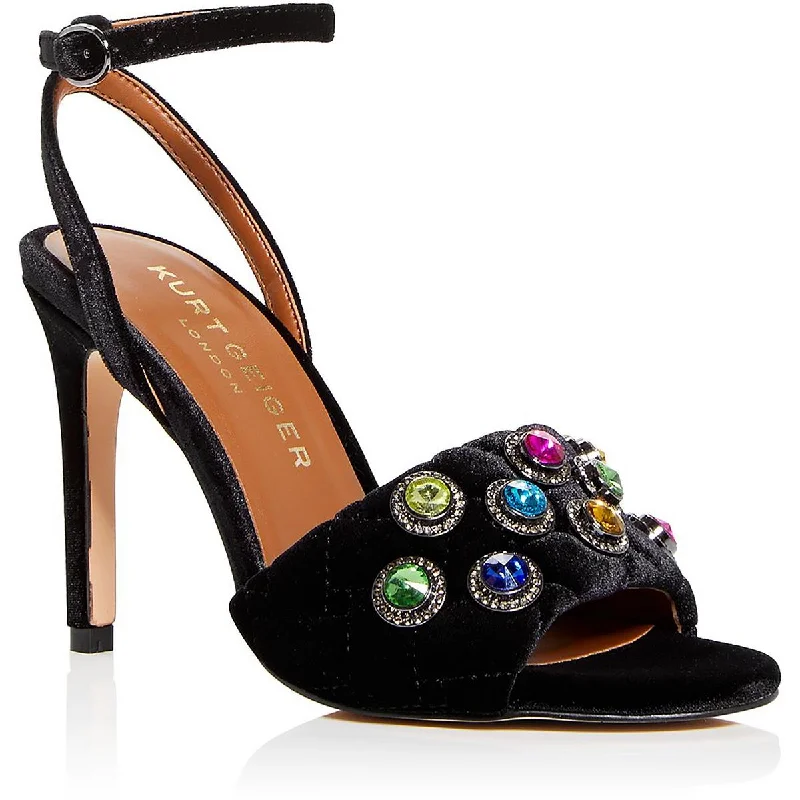 Women's Leather - Strapped Sandals with a Braided Detail in Brown for a Rustic AppealKurt Geiger London Womens Octavia  Ankle Strap Dressy Heels
