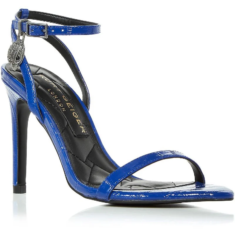 Women's Ankle - Strap Sandals with a Block Heel in Red for a Sophisticated StyleKurt Geiger London Womens Shoreditch Ankle Strap Heels