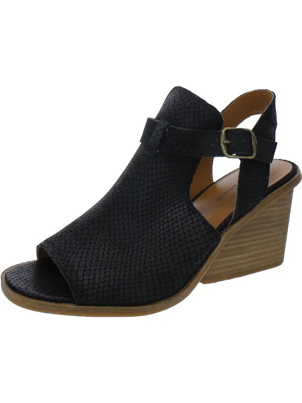Elastic - Strap Women's Sandals with a Padded Toe in Teal for Easy On - and - OffLabradite Womens Leather Dressy Wedge Sandals